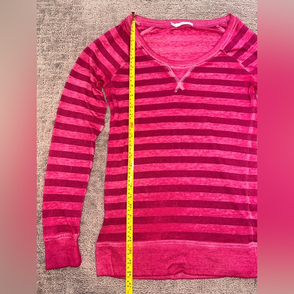 Maurices Pink Striped Scoop Neck Sweater | Lightweight Layering Knit | XS - Picture 5 of 10